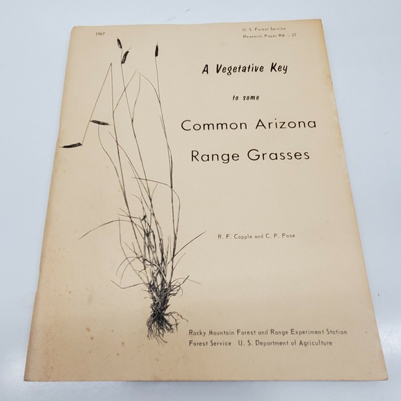 1967 a vegetative key to some common Arizona range grasses U.S research - Picture 1 of 11